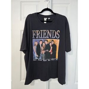 HM Friends TV Show Graphic T-Shirt Charcoal Grey Oversized XXL 90s